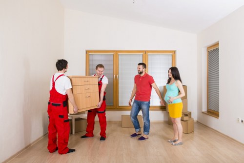 Organised student belongings ready for storage in Blackfriars