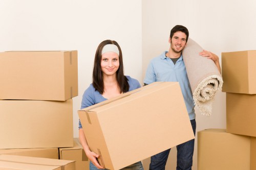 People using short-term storage in Blackfriars during a move